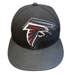 Atlanta Falcons New Era 59Fifty‎ Hat Cap 7 3/8  Black NFL Football